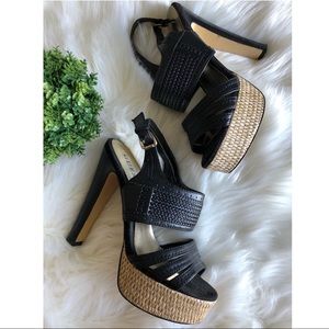 GUESS Black Platform Heels